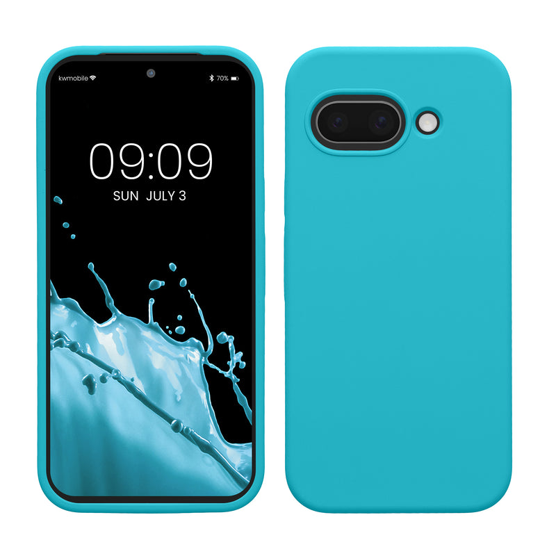 kwmobile Handyhülle für Google Pixel 9a Hülle, für Pixel 9a Case - Hülle Silikon - kabelloses Laden - Cool Glacier Cool Glacier  
