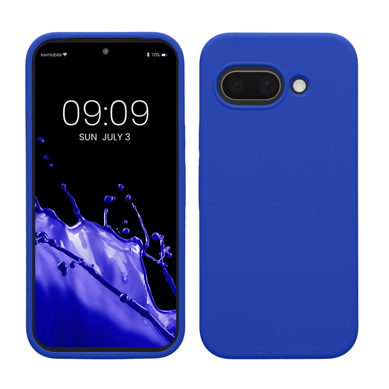 kwmobile Handyhülle für Google Pixel 9a Hülle, für Pixel 9a Case - Hülle Silikon - kabelloses Laden - Baltik Blau Baltik Blau  