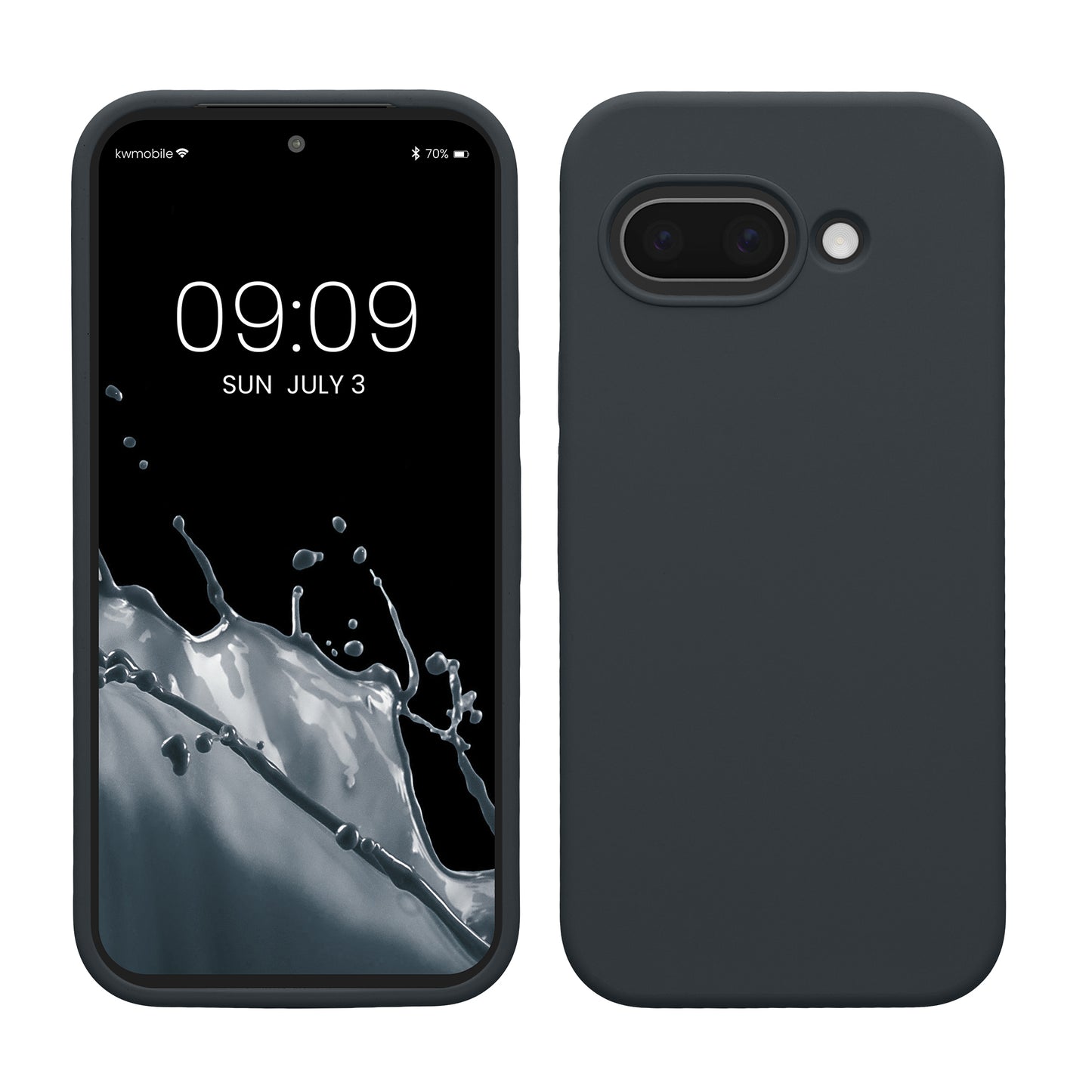kwmobile Handyhülle für Google Pixel 9a Hülle, für Pixel 9a Case - Hülle Silikon - kabelloses Laden - Heidelbeerblau Heidelbeerblau  