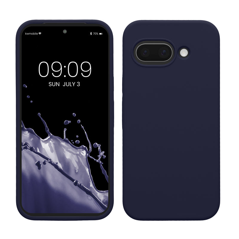 kwmobile Handyhülle für Google Pixel 9a Hülle, für Pixel 9a Case - Hülle Silikon - kabelloses Laden - Deep Ocean Deep Ocean  
