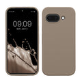 kwmobile Handyhülle für Google Pixel 9a Hülle, für Pixel 9a Case - Hülle Silikon - kabelloses Laden - Taupe Taupe  