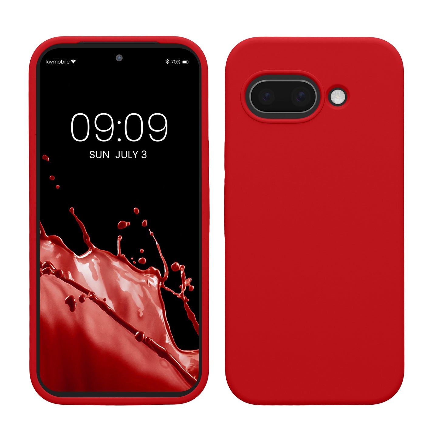 kwmobile Handyhülle für Google Pixel 9a Hülle, für Pixel 9a Case - Hülle Silikon - kabelloses Laden - Sweet Cherry Sweet Cherry  