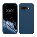 kwmobile Handyhülle für Google Pixel 9a Hülle, für Pixel 9a Case - Hülle Silikon - kabelloses Laden - Marineblau Marineblau  