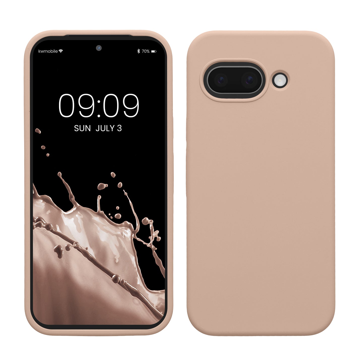 kwmobile Handyhülle für Google Pixel 9a Hülle, für Pixel 9a Case - Hülle Silikon - kabelloses Laden - Altrosa Altrosa  