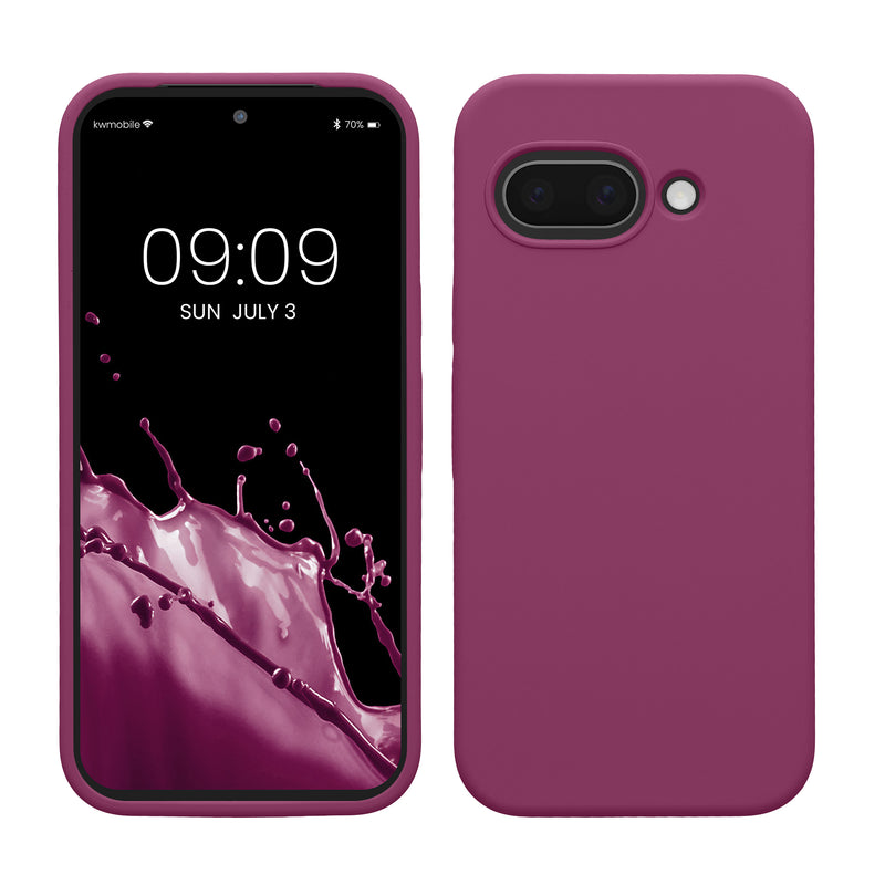 kwmobile Handyhülle für Google Pixel 9a Hülle, für Pixel 9a Case - Hülle Silikon - kabelloses Laden - Magenta Lila Magenta Lila  