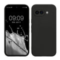 kwmobile Handyhülle kompatibel mit Google Pixel 9a Hülle - Handy Case aus weichem Silikon in Schwarz matt Schwarz matt  