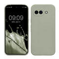 kwmobile Handyhülle kompatibel mit Google Pixel 9a Hülle - Handy Case aus weichem Silikon in Graugrün Graugrün  