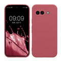 kwmobile Handyhülle kompatibel mit Google Pixel 9a Hülle - Handy Case aus weichem Silikon in Dark Rose Dark Rose  