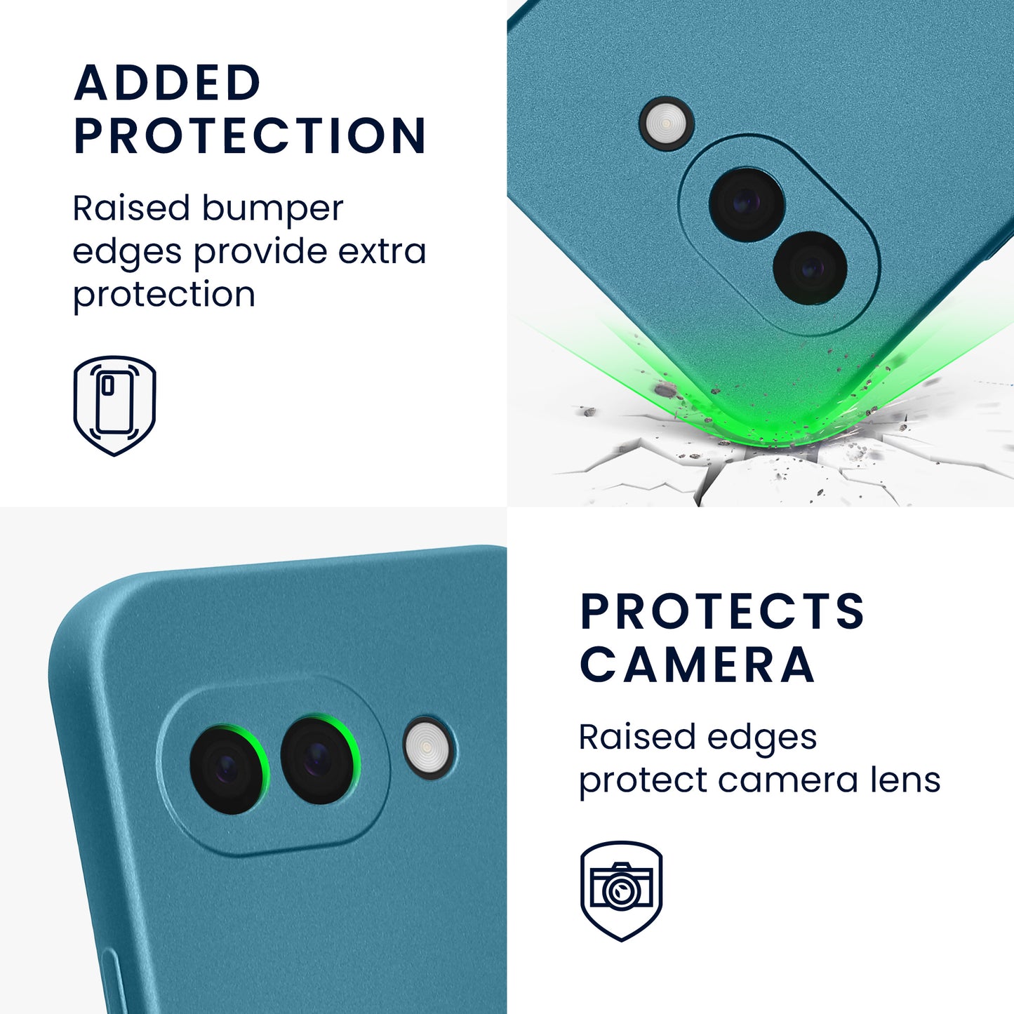 kwmobile Handyhülle für Google Pixel 9a Hülle - weiche Silikon Case - Schutzhülle Cover