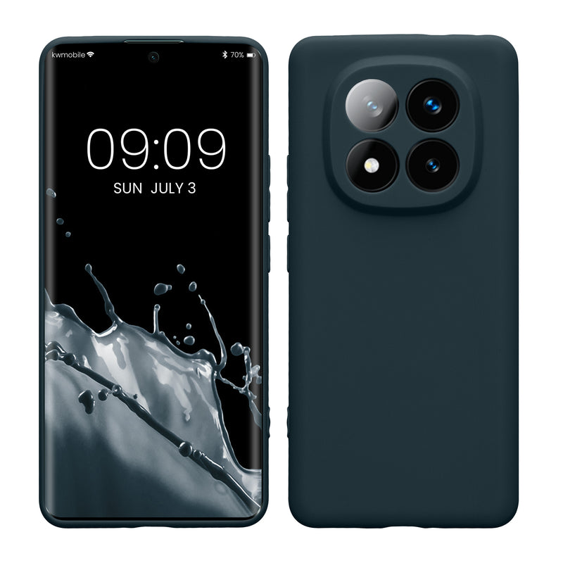 kwmobile Handyhülle kompatibel mit Xiaomi Redmi Note 14 Pro+ 5G / Redmi Note 14 Pro Plus 5G Hülle - Handy Case aus weichem Silikon in Dunkler Schiefer Dunkler Schiefer  