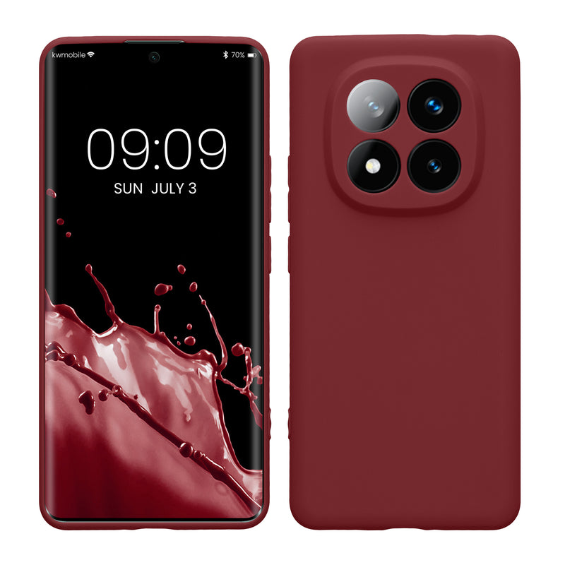 kwmobile Handyhülle kompatibel mit Xiaomi Redmi Note 14 Pro+ 5G / Redmi Note 14 Pro Plus 5G Hülle - Handy Case aus weichem Silikon in Bordeaux Violett Bordeaux Violett  