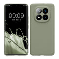 kwmobile Handyhülle kompatibel mit Xiaomi Redmi Note 14 Pro+ 5G / Redmi Note 14 Pro Plus 5G Hülle - Handy Case aus weichem Silikon in Graugrün Graugrün  