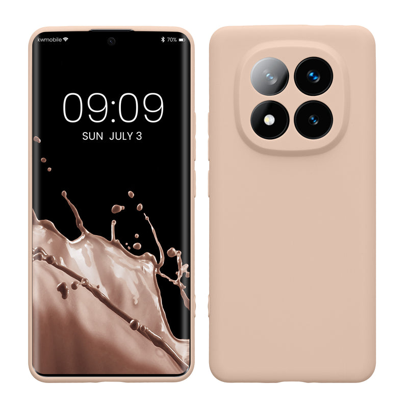 kwmobile Handyhülle kompatibel mit Xiaomi Redmi Note 14 Pro+ 5G / Redmi Note 14 Pro Plus 5G Hülle - Handy Case aus weichem Silikon in Coconut Swirl Coconut Swirl  