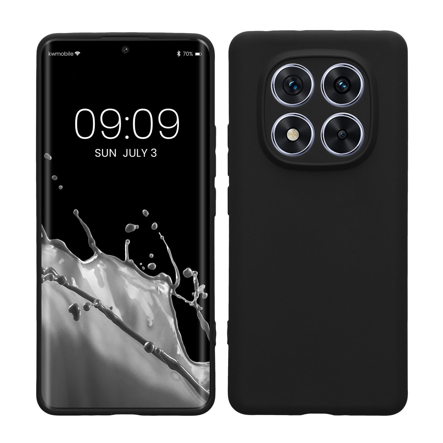 kwmobile Handyhülle kompatibel mit Xiaomi Redmi Note 14 Pro 5G / Poco X7 Hülle - Handy Case aus weichem Silikon in Schwarz matt Schwarz matt  