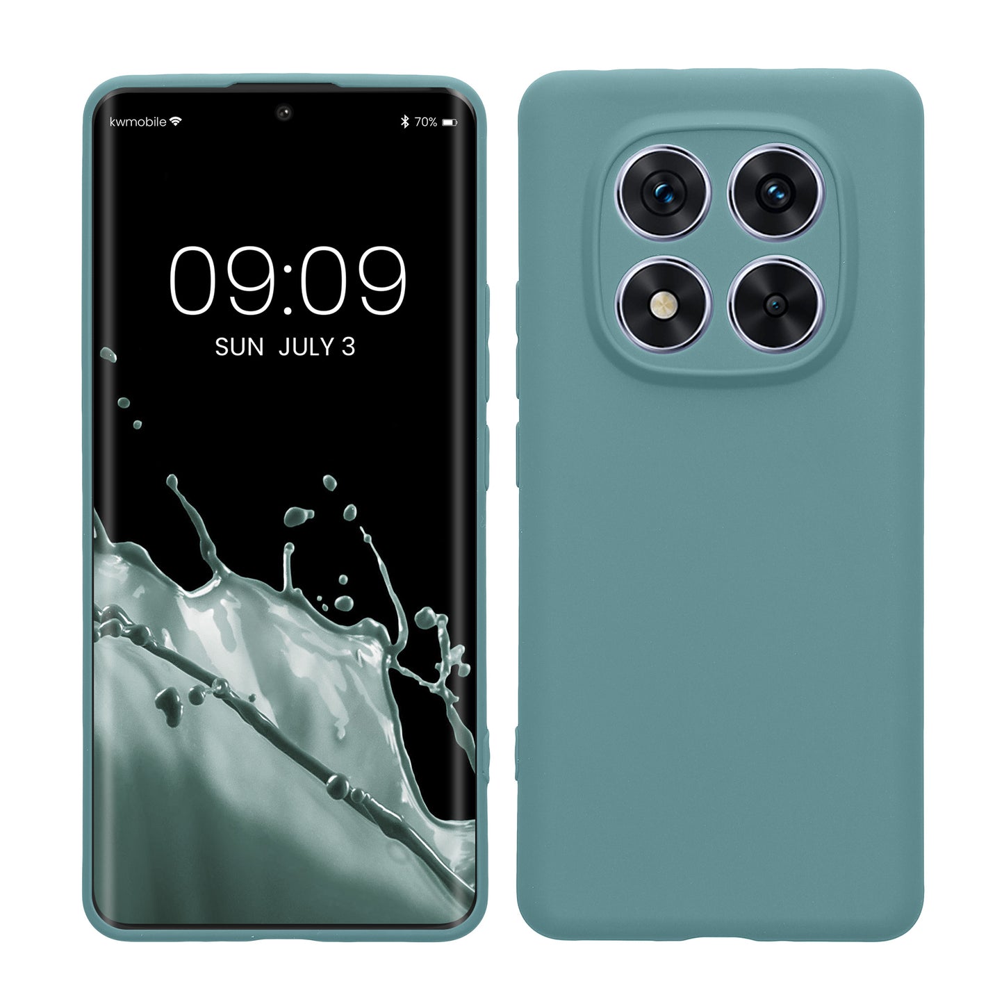 kwmobile Handyhülle kompatibel mit Xiaomi Redmi Note 14 Pro 5G / Poco X7 Hülle - Handy Case aus weichem Silikon in Arctic Night Arctic Night  