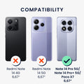 kwmobile Handyhülle für Xiaomi Redmi Note 14 Pro 5G / Redmi Note 14 Pro+ 5G / Poco X7 Hülle - Case Silikon - Kabelloses Laden - Schutzhülle Cover