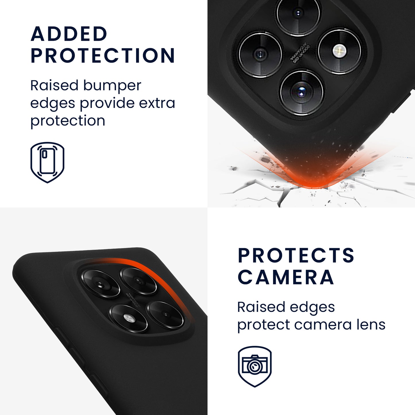 kwmobile Handyhülle für Xiaomi Redmi Note 14 Pro 5G / Redmi Note 14 Pro+ 5G / Poco X7 Hülle - Case Silikon - Kabelloses Laden - Schutzhülle Cover