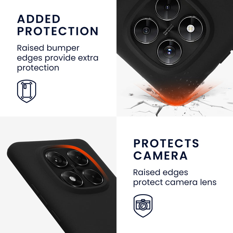 kwmobile Handyhülle für Xiaomi Redmi Note 14 Pro 5G / Redmi Note 14 Pro+ 5G / Poco X7 Hülle - Case Silikon - Kabelloses Laden - Schutzhülle Cover