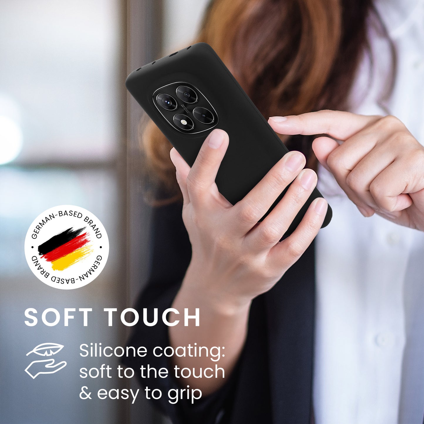 kwmobile Handyhülle für Xiaomi Redmi Note 14 Pro 5G / Redmi Note 14 Pro+ 5G / Poco X7 Hülle - Case Silikon - Kabelloses Laden - Schutzhülle Cover