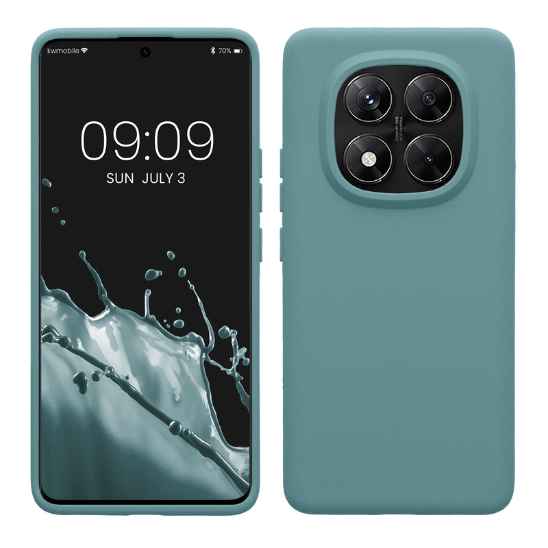 kwmobile Hülle kompatibel mit Xiaomi Redmi Note 14 Pro 5G / Redmi Note 14 Pro+ 5G / Poco X7 Hülle - Silikon Handy Case - Handyhülle weiche Oberfläche - kabelloses Laden - Arctic Night Arctic Night  