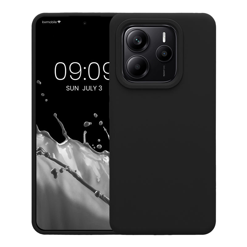 kwmobile Handyhülle für Xiaomi Redmi Note 14 5G (Nicht für 4G) Hülle - Case Silikon - Kabelloses Laden - Schutzhülle Cover