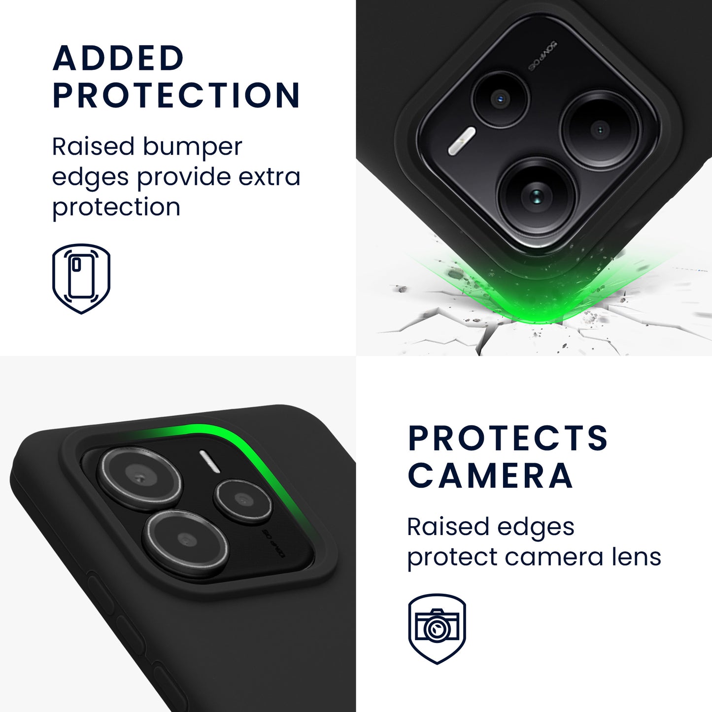 kwmobile Handyhülle für Xiaomi Redmi Note 14 5G (Nicht für 4G) Hülle - Case Silikon - Kabelloses Laden - Schutzhülle Cover