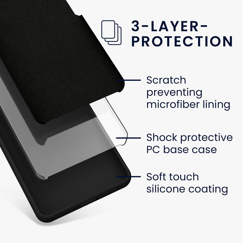 kwmobile Handyhülle für Xiaomi Redmi Note 14 5G (Nicht für 4G) Hülle - Case Silikon - Kabelloses Laden - Schutzhülle Cover