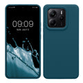 kwmobile Hülle kompatibel mit Xiaomi Redmi Note 14 5G (Nicht für 4G) Hülle - Silikon Handy Case - Handyhülle weiche Oberfläche - kabelloses Laden - Petrol matt Petrol matt  