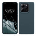 kwmobile Hülle kompatibel mit Xiaomi Redmi Note 14 5G (Nicht für 4G) Hülle - Silikon Handy Case - Handyhülle weiche Oberfläche - kabelloses Laden - Dunkler Schiefer Dunkler Schiefer  