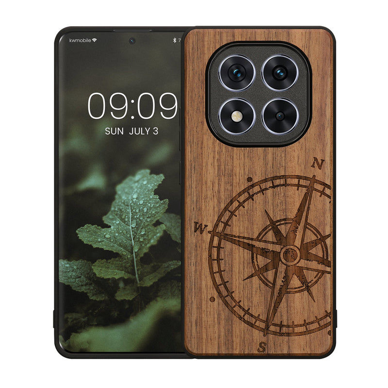 kwmobile Hülle kompatibel mit Xiaomi Redmi Note 14 Pro 5G / Poco X7 Hülle - Handy Cover - TPU Handyhülle Kompass Vintage
