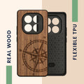 kwmobile Hülle kompatibel mit Xiaomi Redmi Note 14 Pro 5G / Poco X7 Hülle - Handy Cover - TPU Handyhülle Kompass Vintage