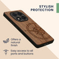 kwmobile Hülle kompatibel mit Xiaomi Redmi Note 14 Pro 5G / Poco X7 Hülle - Handy Cover - TPU Handyhülle Kompass Vintage