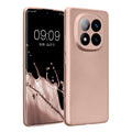 kwmobile Handyhülle kompatibel mit Xiaomi Redmi Note 14 Pro+ 5G / Redmi Note 14 Pro Plus 5G Hülle - weiche Silikon Case metallisch schimmernd in Metallic Rosegold Metallic Rosegold  