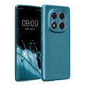 kwmobile Handyhülle kompatibel mit Xiaomi Redmi Note 14 Pro 5G / Poco X7 Hülle - weiche Silikon Case metallisch schimmernd in Metallic Karibikblau Metallic Karibikblau  