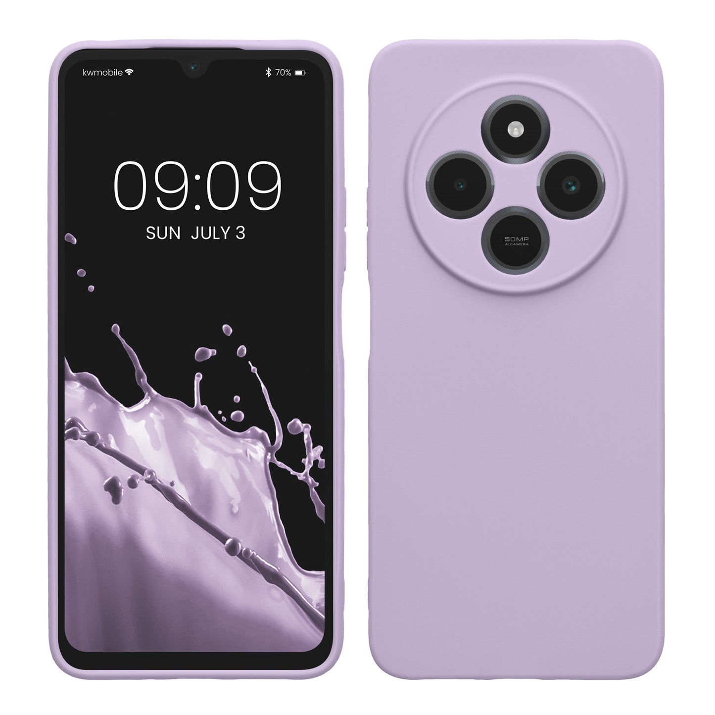 kwmobile Handyhülle kompatibel mit Xiaomi Redmi 14C / Poco C75 Hülle - Handy Case aus weichem Silikon in Lavendel Lavendel  