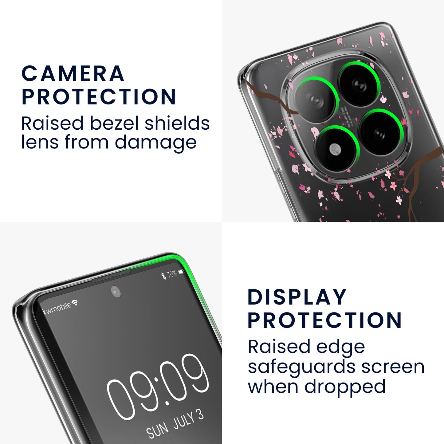 kwmobile Hülle kompatibel mit Xiaomi Redmi Note 14 Pro+ 5G / Redmi Note 14 Pro Plus 5G Handyhülle - Silikon Case - Mit Glas Schutzfolie