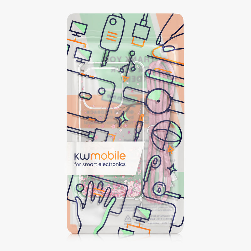 kwmobile Necklace Case kompatibel mit Xiaomi Redmi Note 14 5G Hülle Silikon Cover mit Handykette