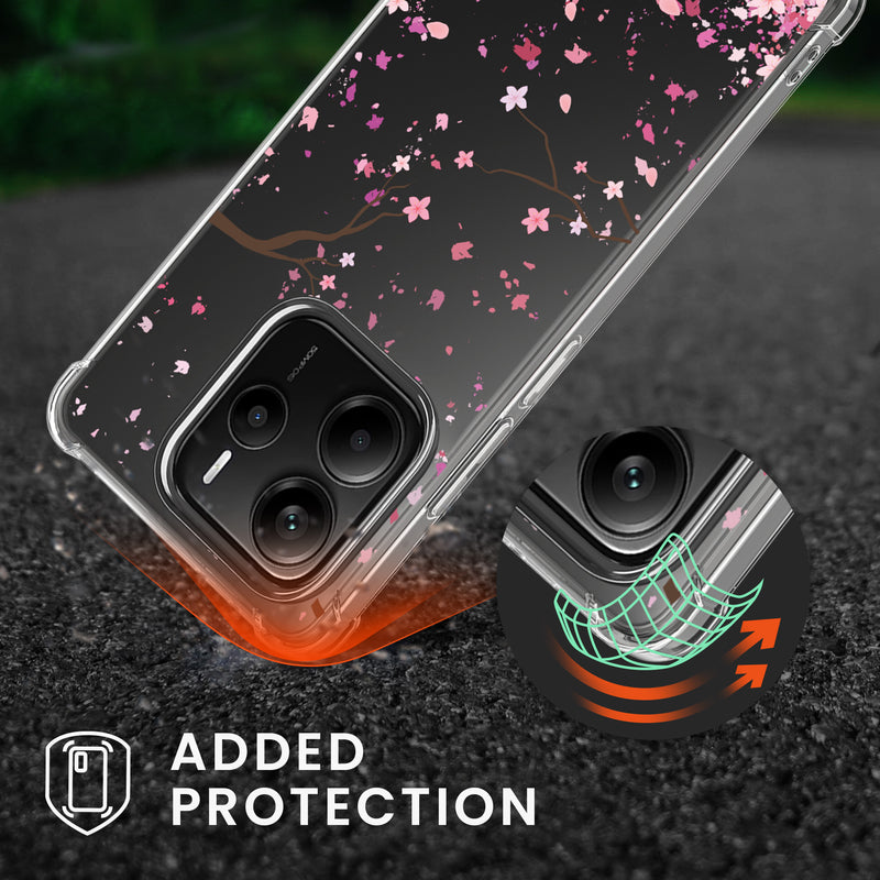 kwmobile Necklace Case kompatibel mit Xiaomi Redmi Note 14 5G Hülle Silikon Cover mit Handykette
