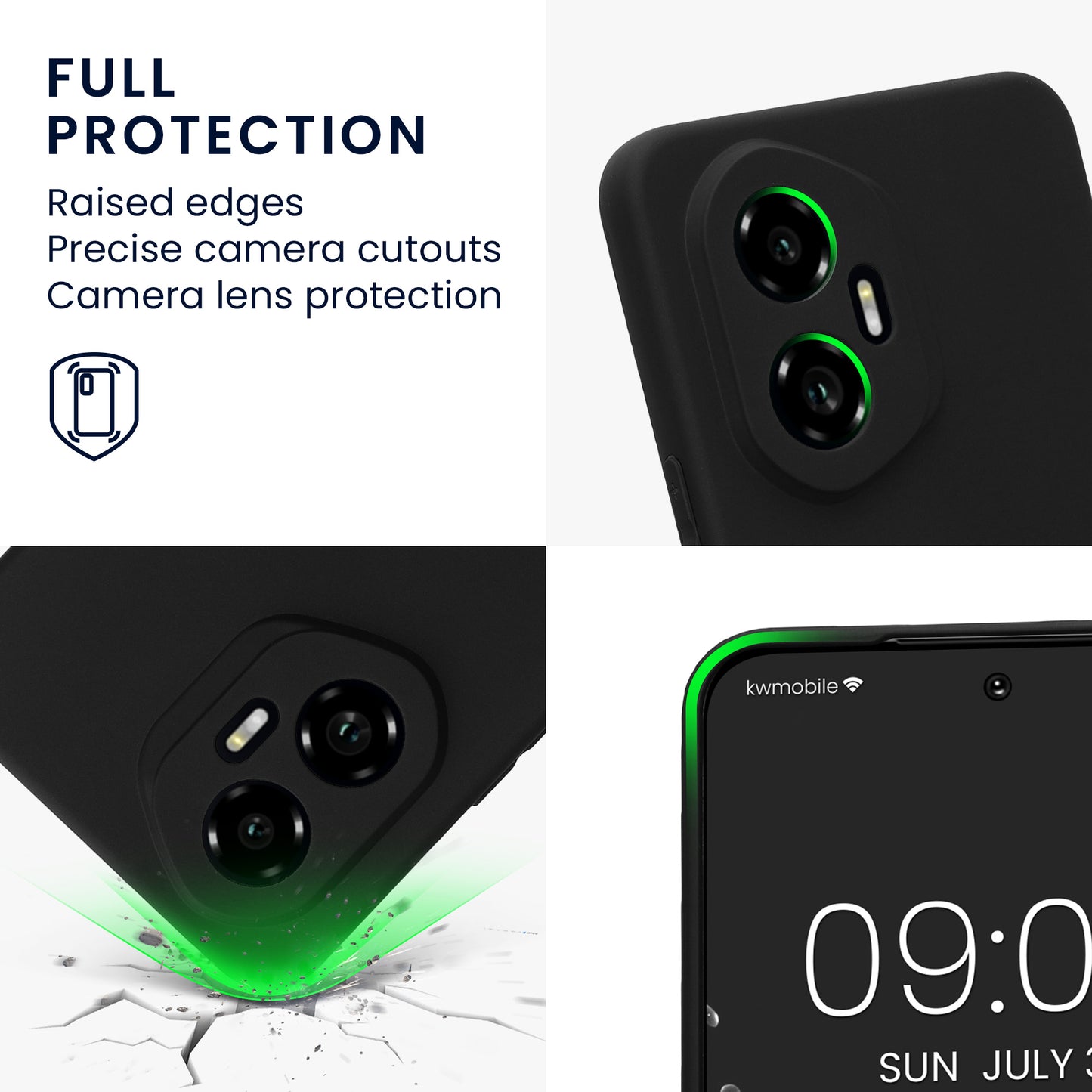 kwmobile Handyhülle für HONOR 300 Hülle - weiches Handy Silikon Case - Schutzhülle Cover