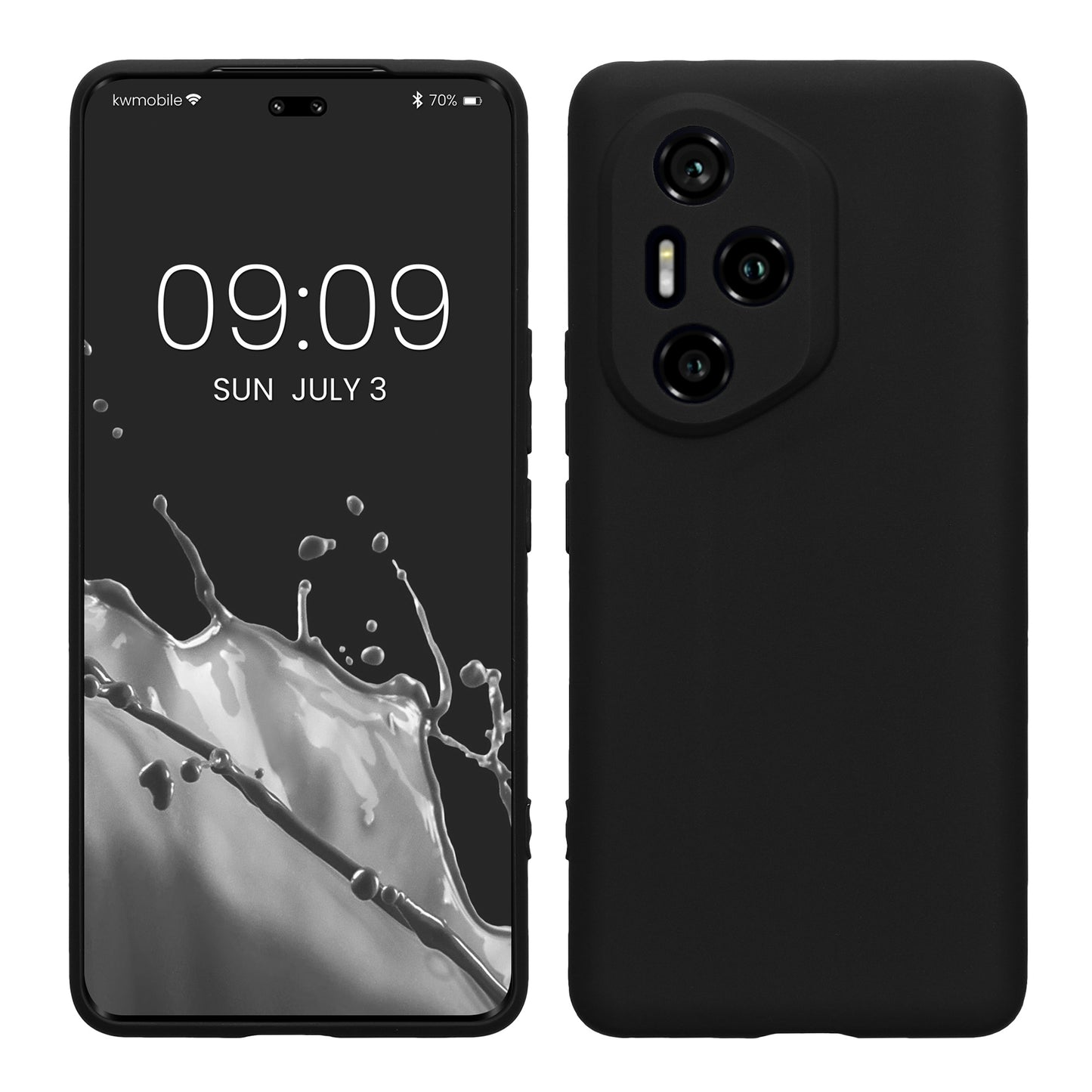kwmobile Handyhülle kompatibel mit HONOR 300 Pro Hülle - Handy Case aus weichem Silikon in Schwarz matt Schwarz matt  