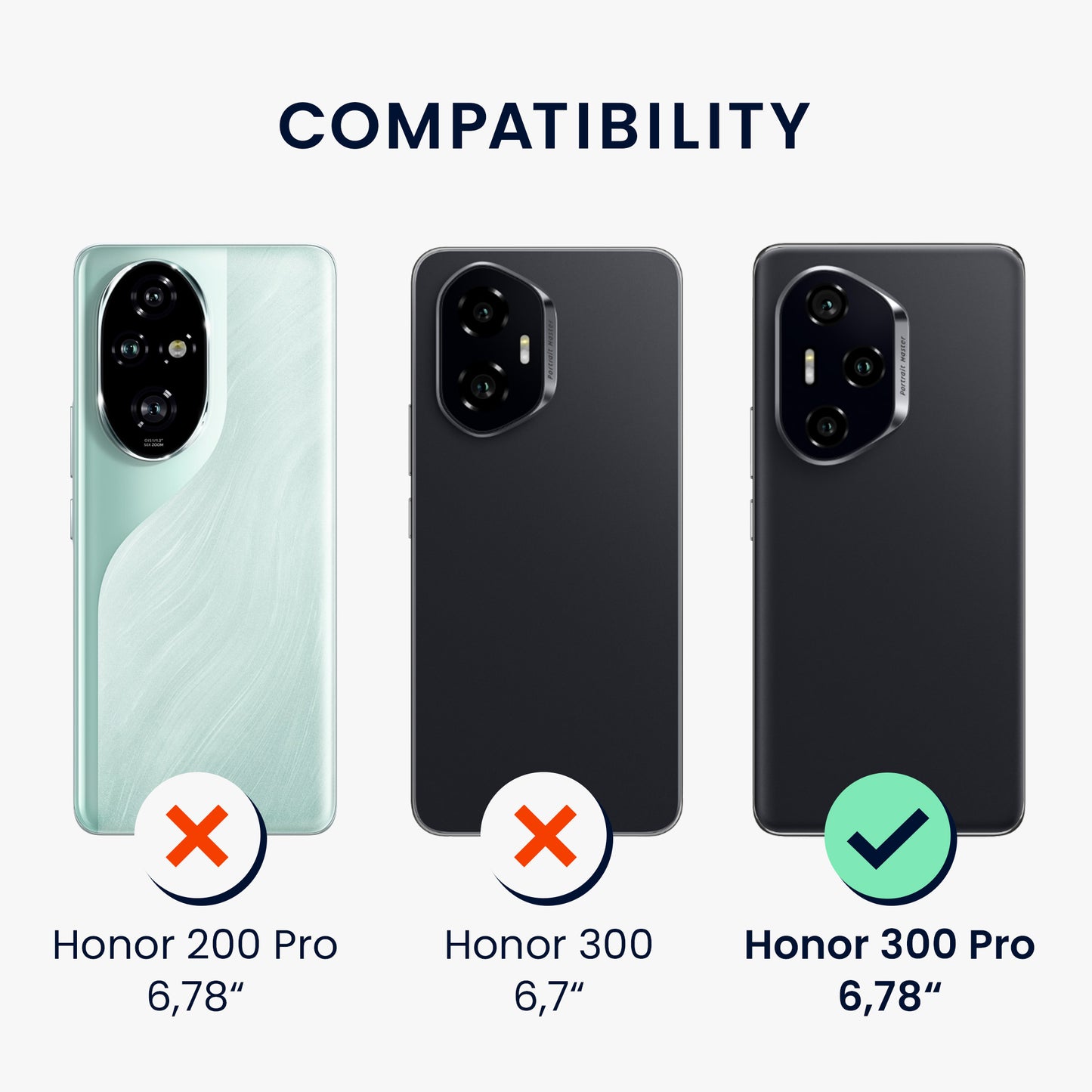 kwmobile Handyhülle für HONOR 300 Pro Hülle Silikon Case Schutzhülle Cover