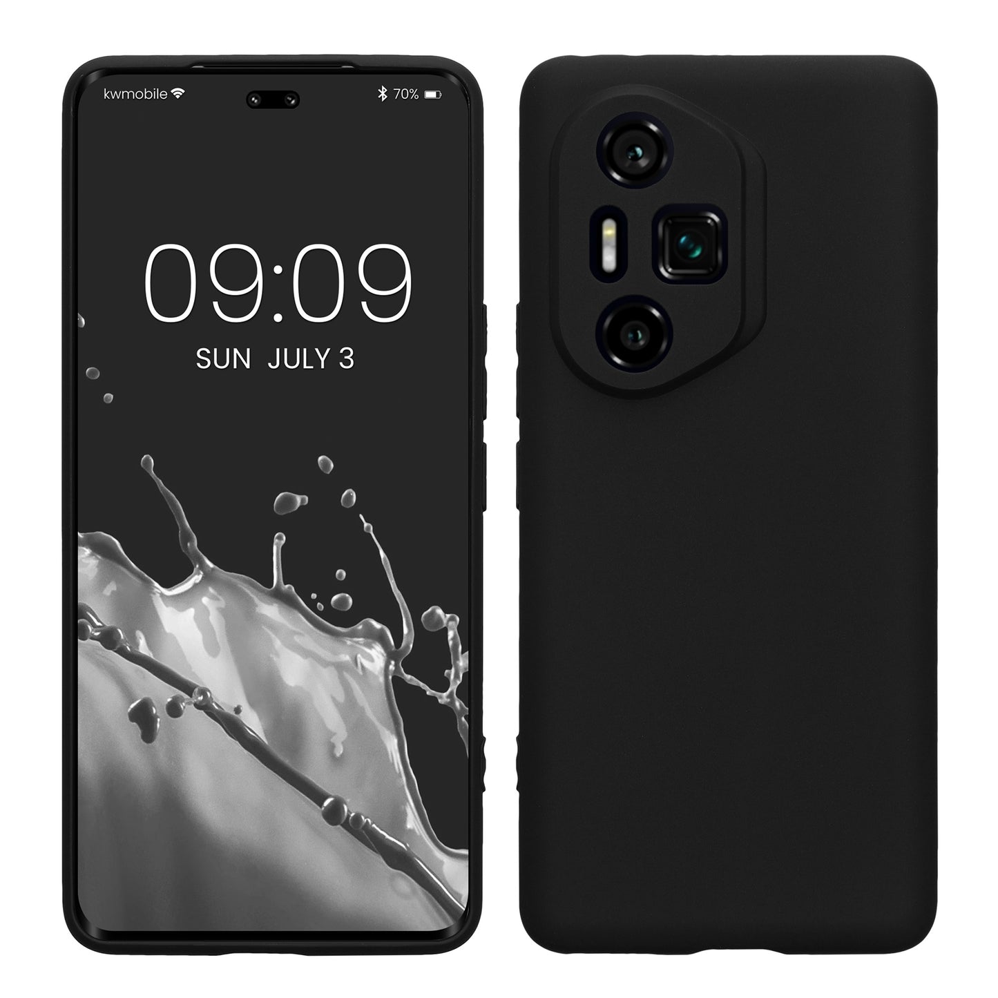 kwmobile Handyhülle kompatibel mit HONOR 300 Ultra Hülle - Handy Case aus weichem Silikon in Schwarz matt Schwarz matt  