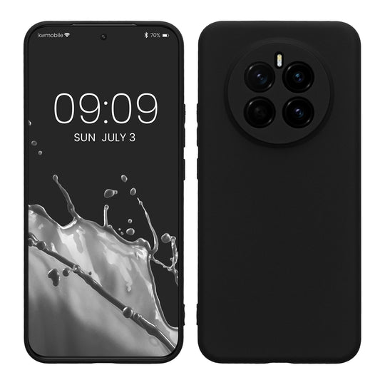 kwmobile Handyhülle kompatibel mit HONOR Magic7 Hülle - Handy Case aus weichem Silikon in Schwarz matt Schwarz matt  