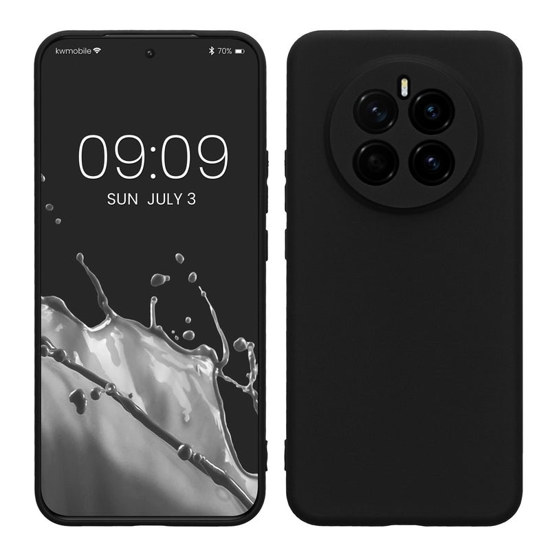 kwmobile Handyhülle kompatibel mit HONOR Magic7 Hülle - Handy Case aus weichem Silikon in Schwarz matt Schwarz matt  