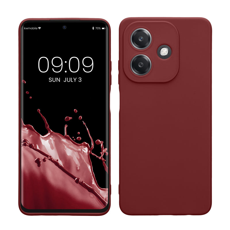 kwmobile Handyhülle kompatibel mit Oppo A40 4G / A40M 4G Hülle - Handy Case aus weichem Silikon in Bordeaux Violett Bordeaux Violett  