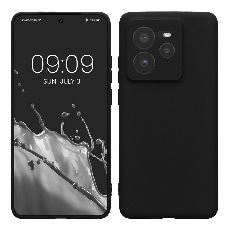 kwmobile Handyhülle kompatibel mit Realme GT 7 Pro Hülle - Handy Case aus weichem Silikon in Schwarz matt Schwarz matt  