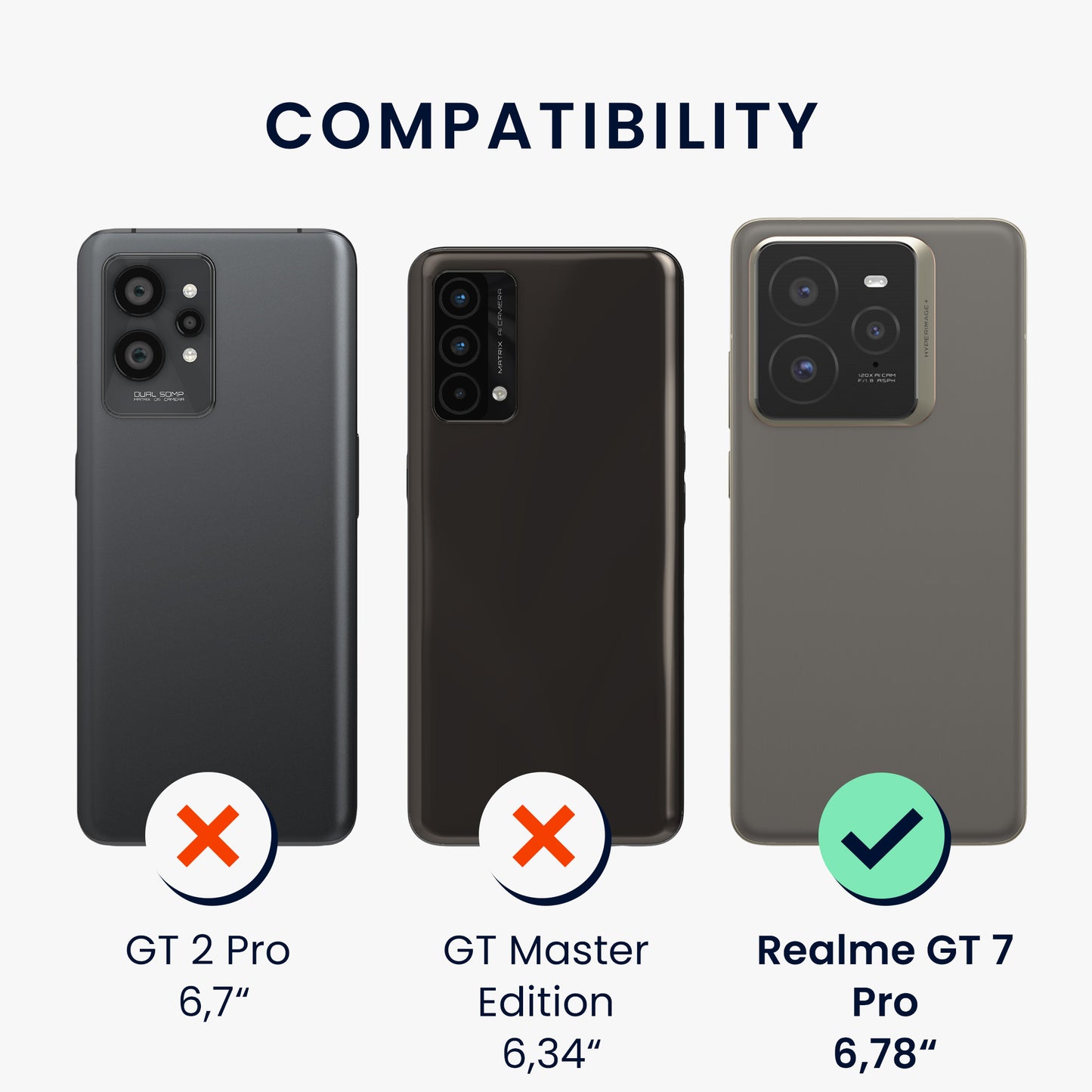 kwmobile Handyhülle für Realme GT 7 Pro Hülle - weiches Handy Silikon Case - Schutzhülle Cover