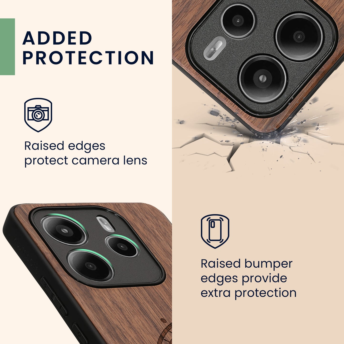 kwmobile Hülle kompatibel mit Xiaomi Redmi Note 14 5G (Nicht für 4G) Hülle - Handy Cover - TPU Handyhülle Kompass Vintage