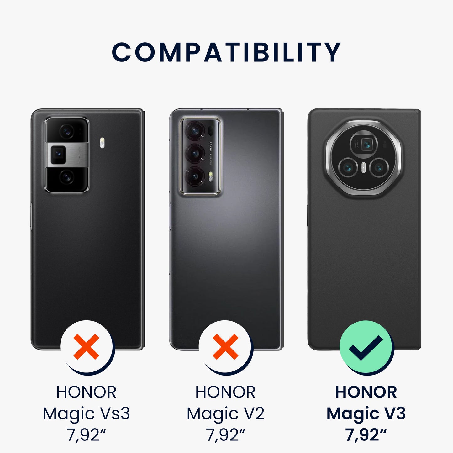 kwmobile Flip Hardcase kompatibel mit HONOR Magic V3 - Hülle für Foldable Handy - Handyhülle