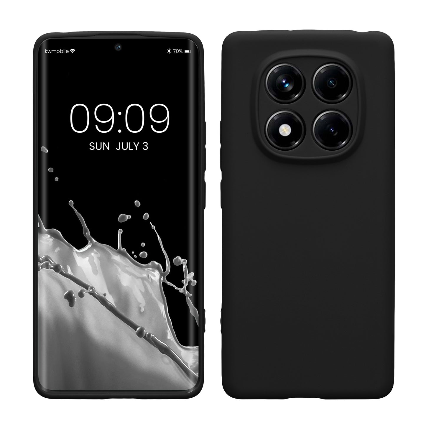 kwmobile Handyhülle kompatibel mit Xiaomi Redmi Note 14 Pro 4G Hülle - Handy Case aus weichem Silikon in Schwarz matt Schwarz matt  
